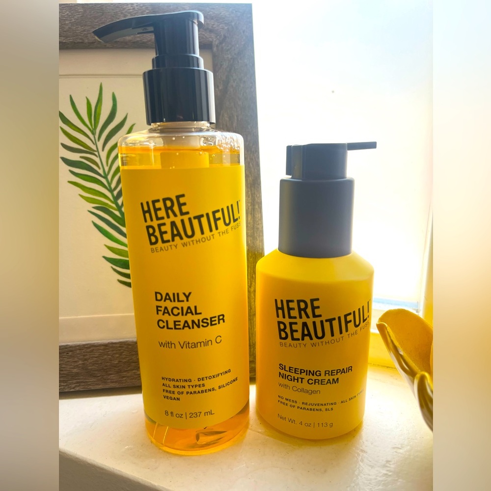 Here Beautiful Daily Facial Cleanser and Night Cream Set NEW never opened 🤩